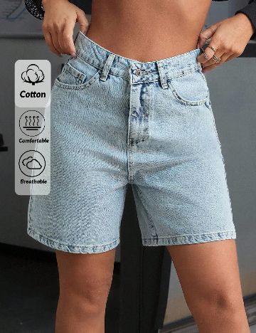 Pantaloni scurti SHEIN, albastru