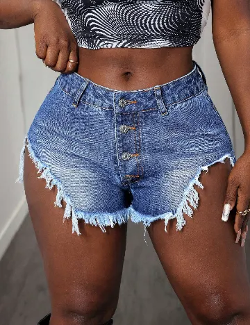 Pantaloni scurti SHEIN, albastru