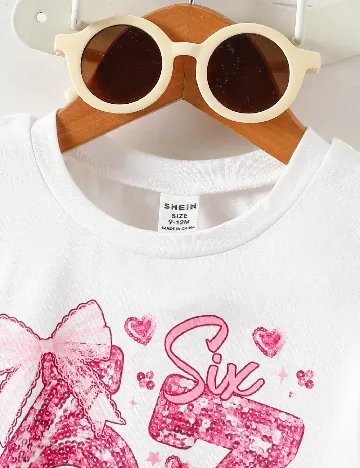 Compleu Shein Kids, roz/alb