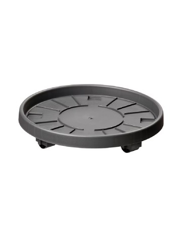 Suport pentru ghivece cu roti, 40 cm ACTION, negru