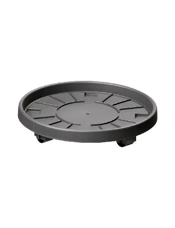 Suport pentru ghivece cu roti, 40 cm ACTION, negru