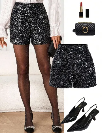 Pantaloni scurti SHEIN, negru