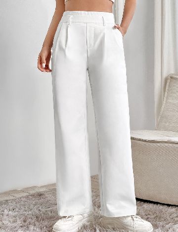 Pantaloni SHEIN, alb