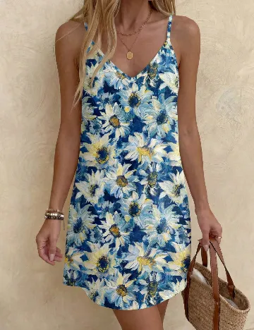Rochie scurta SHEIN, albastru