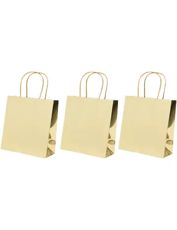 Set pungi de cadou 3 bucati Design Group, auriu