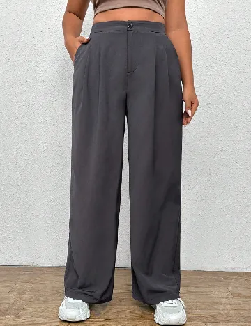 Pantaloni SHEIN CURVE, gri inchis