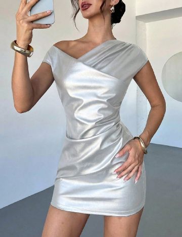 Rochie scurta SHEIN, argintiu
