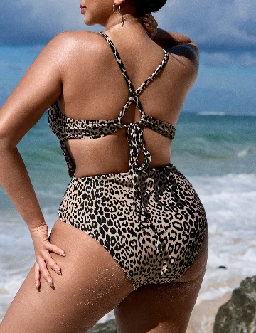 Costum de baie SHEIN CURVE, animal print