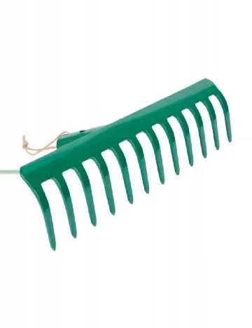Greblă metalică 30 cm Garden Touch, verde
