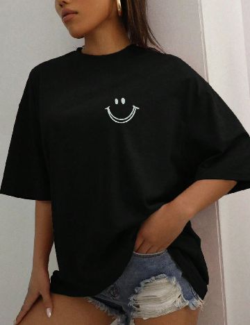 Tricou Oversize SHEIN, negru