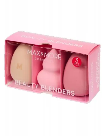 Set bureti de machiaj 3 bucati Max&More, roz/bej