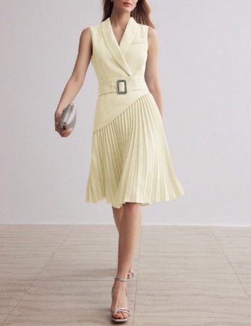 Rochie scurta MOTF, ecru