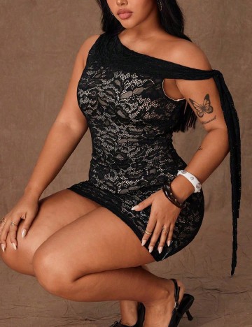 Rochie scurta SHEIN CURVE, negru