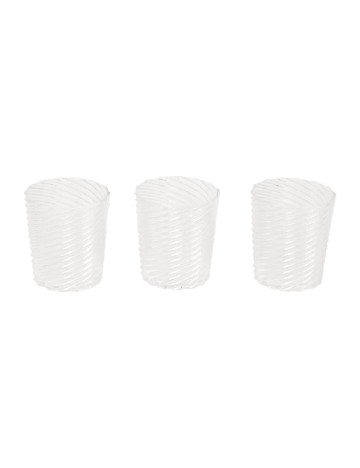 Set pahare de plastic 3 bucati ACTION, transparent