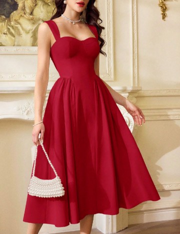 Rochie medie SHEIN, rosu