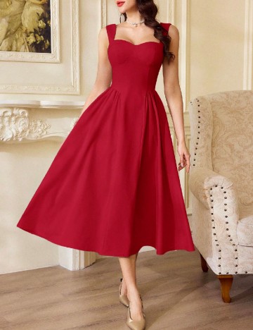 Rochie medie SHEIN, rosu