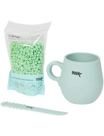 Kit epilare cu ceara Beauty Star, verde