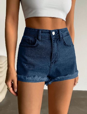 Pantaloni scurti SHEIN, albastru