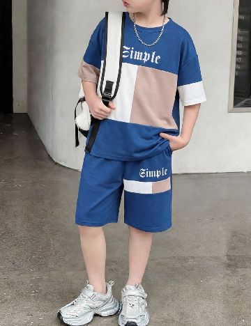 Compleu Shein Kids, albastru