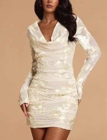 Rochie scurta SHEIN, crem
