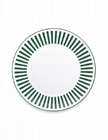 Farfurie din ceramica, 26,5 cm KAPIMEX, alb/verde