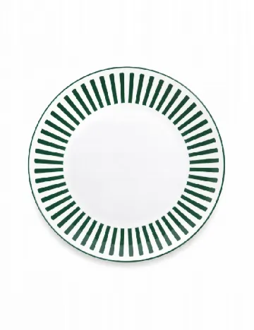 Farfurie din ceramica, 26,5 cm KAPIMEX, alb/verde