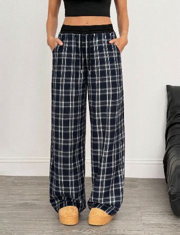 Pantaloni SHEIN, bleumarin
