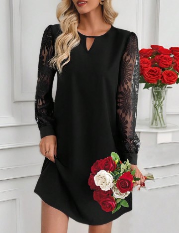 Rochie scurta Emery Rose, negru
