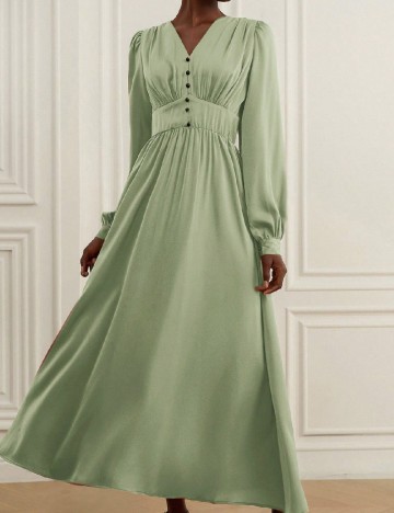 Rochie lunga Aveloria, verde