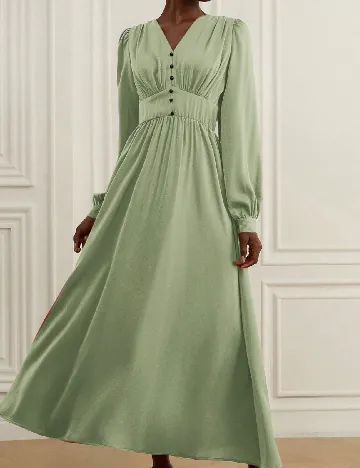 Rochie lunga Aveloria, verde