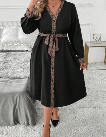 Rochie medie SHEIN CURVE, negru