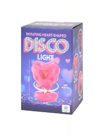 Lampă disco în formă de inimă ACTION, roz