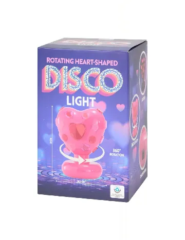Lampă disco în formă de inimă ACTION, roz
