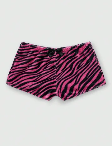 Pantaloni scurti Romwe, roz/negru