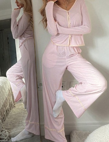 Pijama Dazy, roz deschis