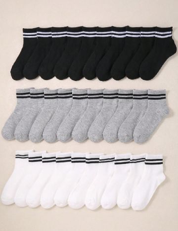 Set sosete, 15 perechi Shein Kids, mix culori