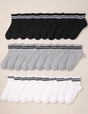 Set sosete, 15 perechi Shein Kids, mix culori