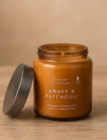 Lumanare parfumata Amber & Patchouli ACTION, maro