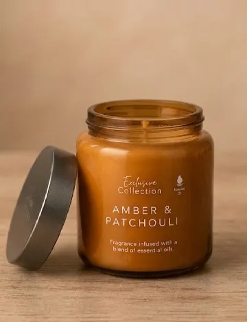 Lumanare parfumata Amber & Patchouli ACTION, maro