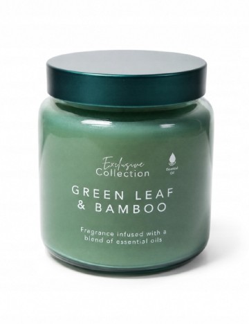 Lumanare parfumata Green leaf & Bamboo ACTION, verde