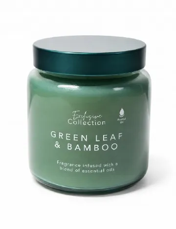 Lumanare parfumata Green leaf & Bamboo ACTION, verde