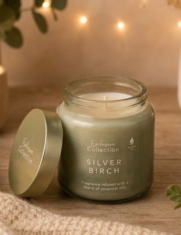 Lumanare parfumat Silver Birch ACTION, verde