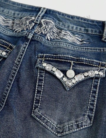 Blugi Romwe Plus Size, albastru