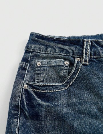 Blugi Romwe Plus Size, albastru
