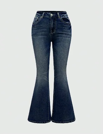Blugi Romwe Plus Size, albastru