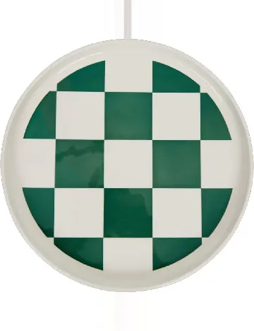 Farfurie ceramica, 28 cm ACTION, alb/verde