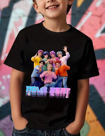 Tricou Shein Kids, negru