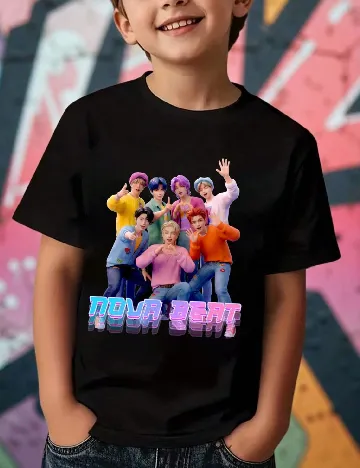 Tricou Shein Kids, negru