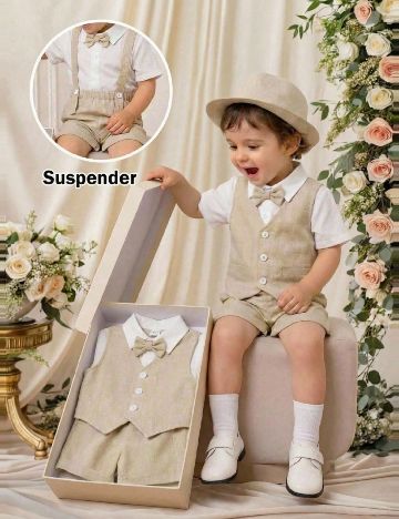 Compleu Shein Kids, crem/alb