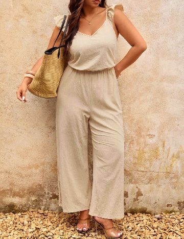 Salopeta SHEIN CURVE, crem